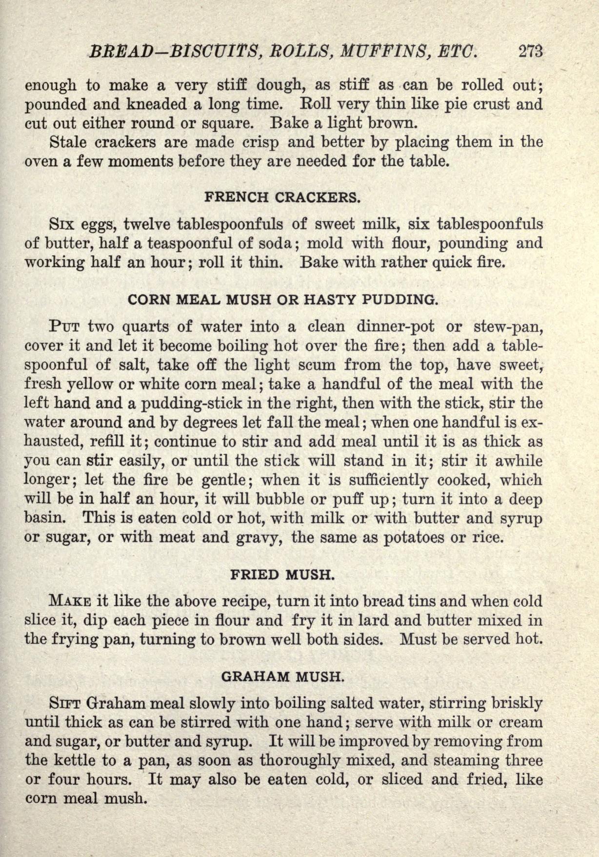 Recipe page from The White House Cook Book