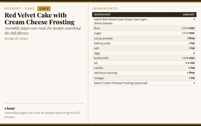 Red Velvet Cake with Cream Cheese Frosting recipe card
